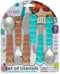 Melii: Cat & Bulldog Utensil Set - Brown + Blue (6pc Set)