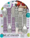 Melii: Cat & Bulldog Utensil Set - Purple + Grey (6pc Set)