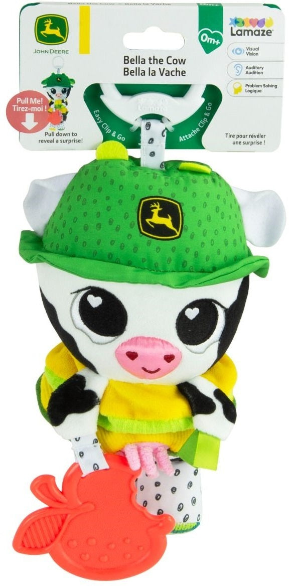 Lamaze & John Deere: Bella the Cow Clip & Go Activity Toy