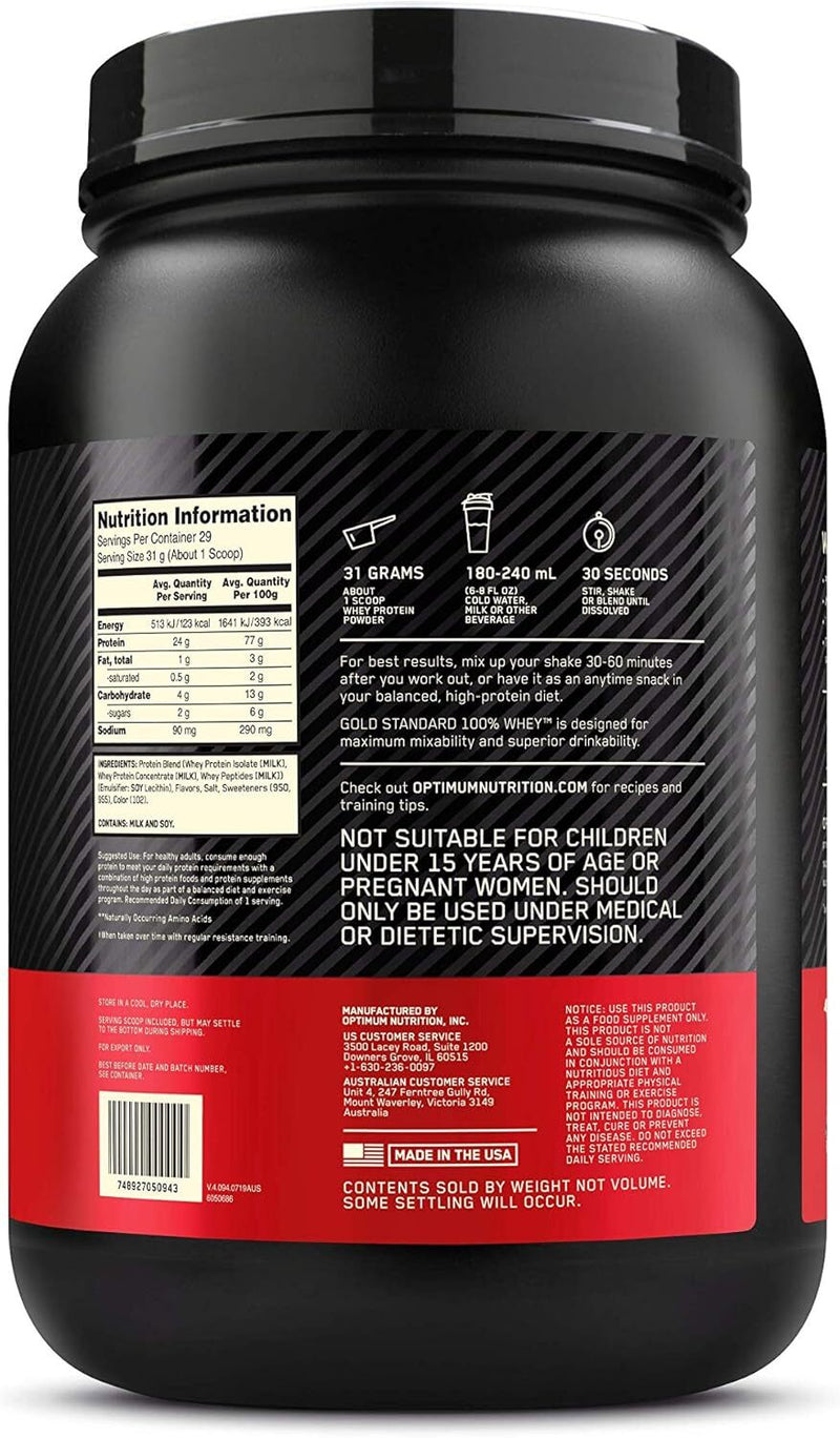 Optimum Nutrition Gold Standard 100% Whey Protein - Banana - 909g