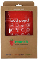 Munch: Reusable Food Pouch - Red (5 Pack)