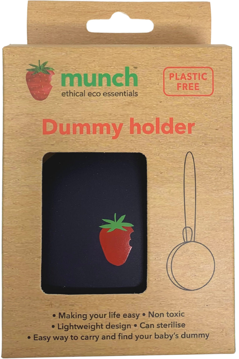 Munch: Silicone Dummy Holder - Blue