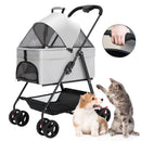 ZOOMIES 3-in-1 Foldable Pet Stroller - Grey