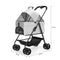 ZOOMIES 3-in-1 Foldable Pet Stroller - Grey