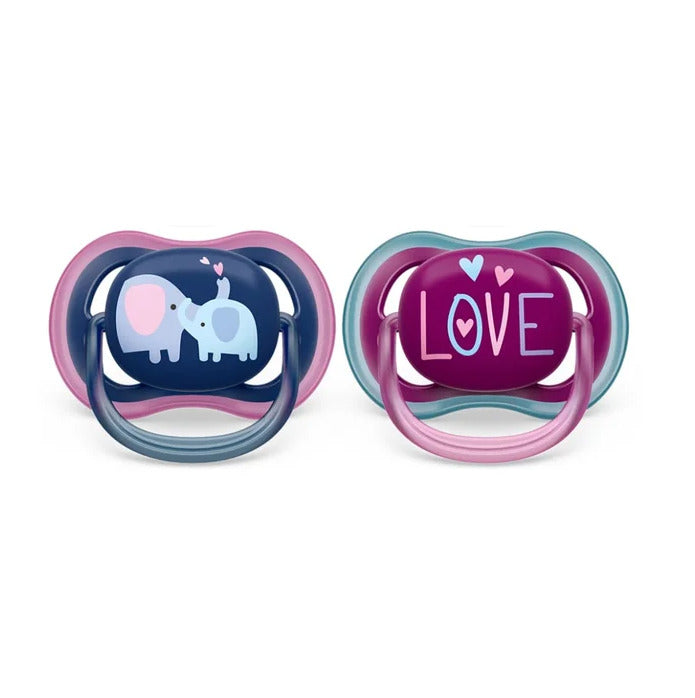 Avent: Ultra Air Pacifier - 2 Pack (18+ Months) - Pink