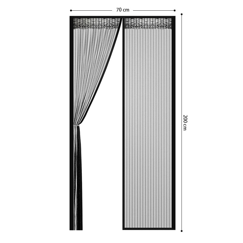 COMFEYA 70x200cm Magnetic Screen Door - Black