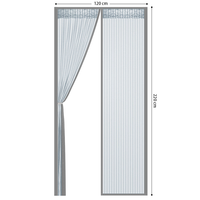 COMFEYA 120x220cm Magnetic Screen Door - Silver