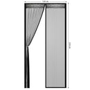 COMFEYA 120x220cm Magnetic Screen Door - Black