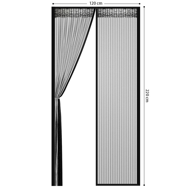 COMFEYA 120x220cm Magnetic Screen Door - Black