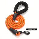 ZOOMIES 1.5M Reflective Threads Dog Leash with Padded Handle - Orange