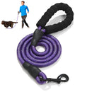 ZOOMIES 1.5M Reflective Threads Dog Leash with Padded Handle - Purple