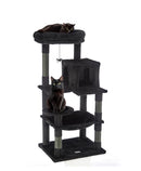 Zoomies Gothic Black - Medium Cat Scratching Post Tree - 118cm