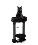 Zoomies Gothic Black - Medium Cat Scratching Post Tree - 65cm