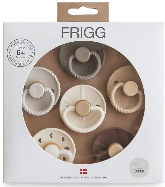 Frigg: Latex Pacifiers 6 Pack - Earthy Wonder (6-18 months)