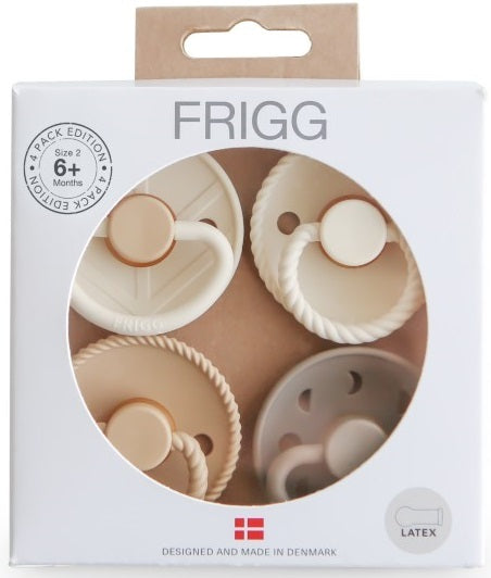 Frigg: Latex Pacifiers 4 Pack - Crystal Sparkle (6-18 months)