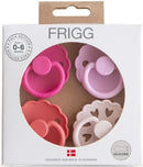 Frigg: Silicone Pacifiers 4 Pack - Rosy Romance (0-6 months)