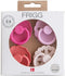 Frigg: Silicone Pacifiers 4 Pack - Rosy Romance (0-6 months)