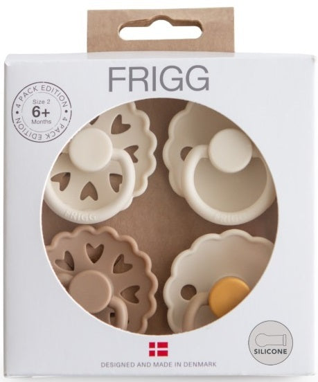 Frigg: Silicone Pacifiers 4 Pack - Snowflake Dream (6-18 months)