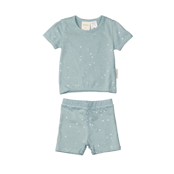 Woolbabe: Merino/Organic Cotton Summer Pyjamas - Tide Stars (3 Years)