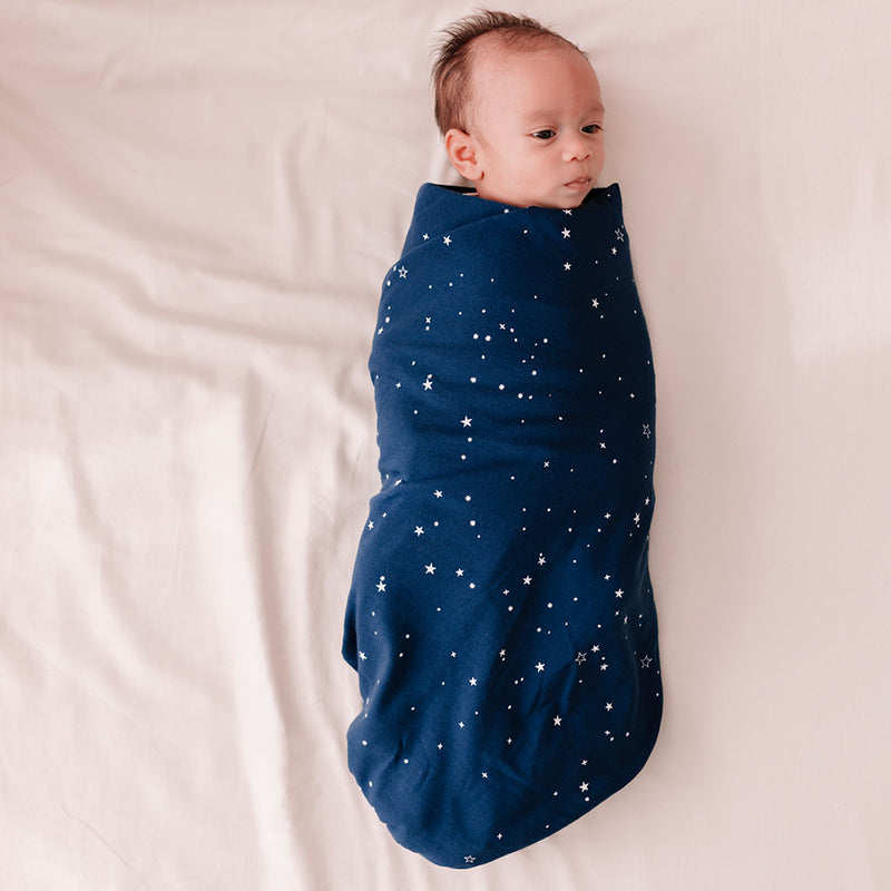 Woolbabe: Merino/Organic Cotton Swaddle/Blanket - Tekapo Stars