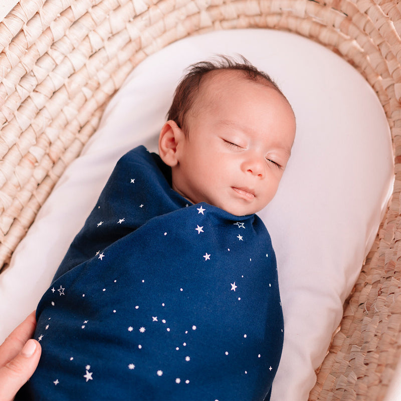 Woolbabe: Merino/Organic Cotton Swaddle/Blanket - Tekapo Stars