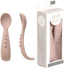 All4Ella: Comfy Grip Silicone Spoons - Dusty Pink (2 Pack)