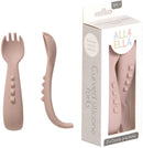 All4Ella: Comfy Grip Silicone Forks - Dusty Pink (2 Pack)