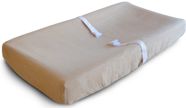 Mushie: Changing Pad Cover - Pale Taupe