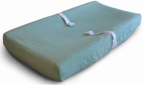 Mushie: Changing Pad Cover - Roman Green