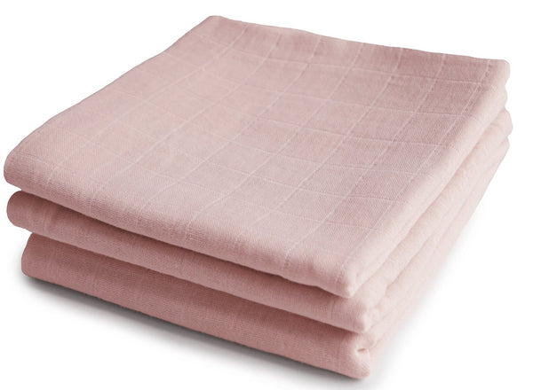 Mushie: Muslin Cloth 3 Pack - Blush