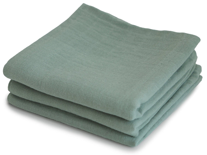 Mushie: Muslin Cloth 3 Pack - Roman Green