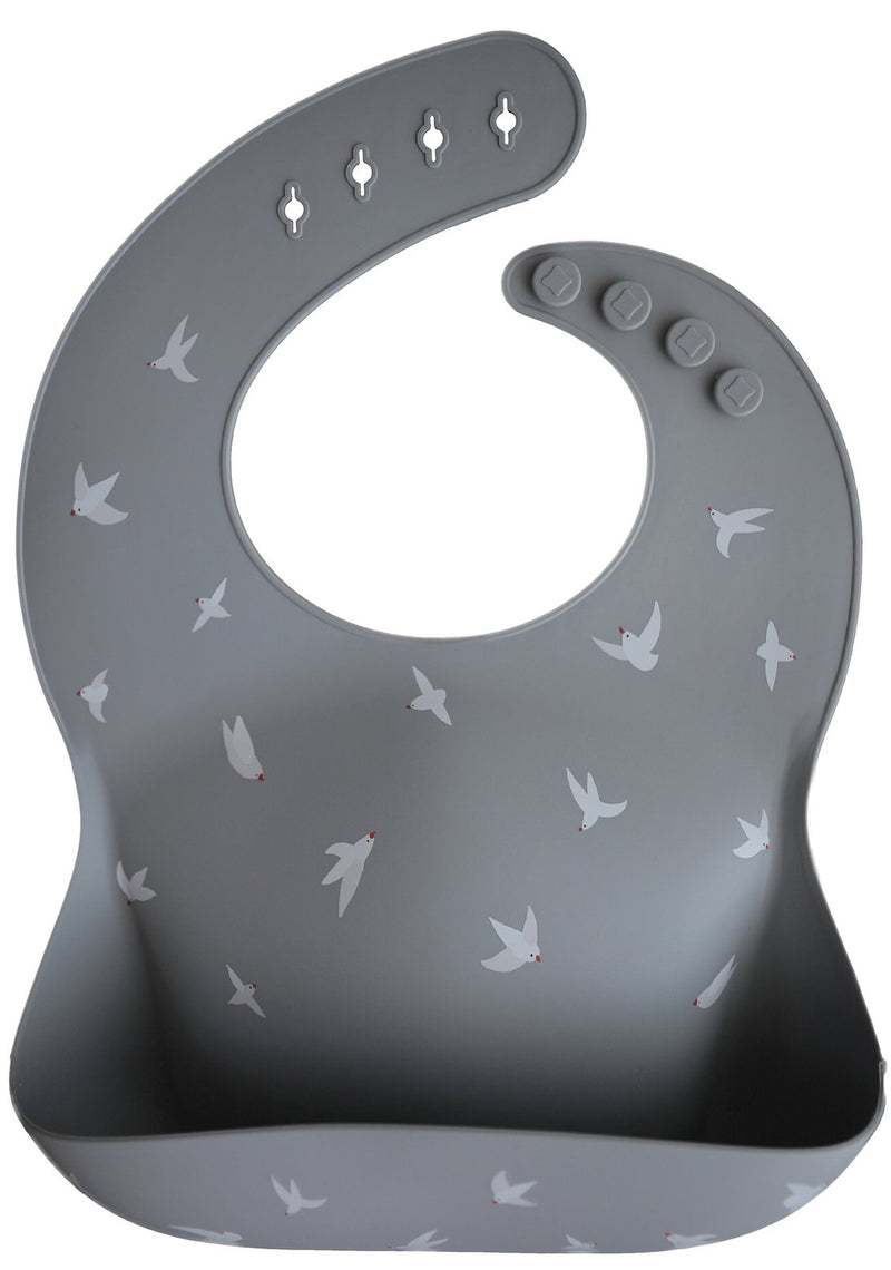 Mushie: Silicone Bib - Seagull Cadet