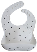 Mushie: Silicone Bib - White Letters