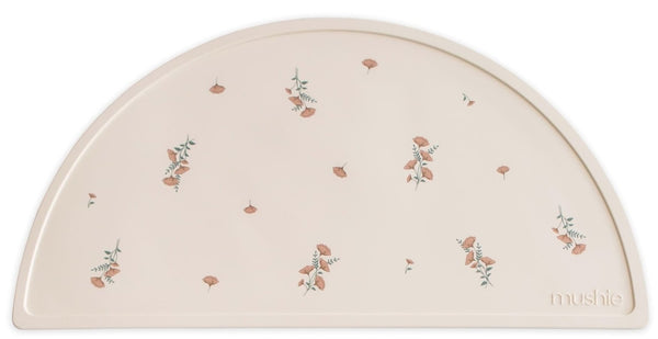 Mushie: Silicone Place Mat - Pink Flowers