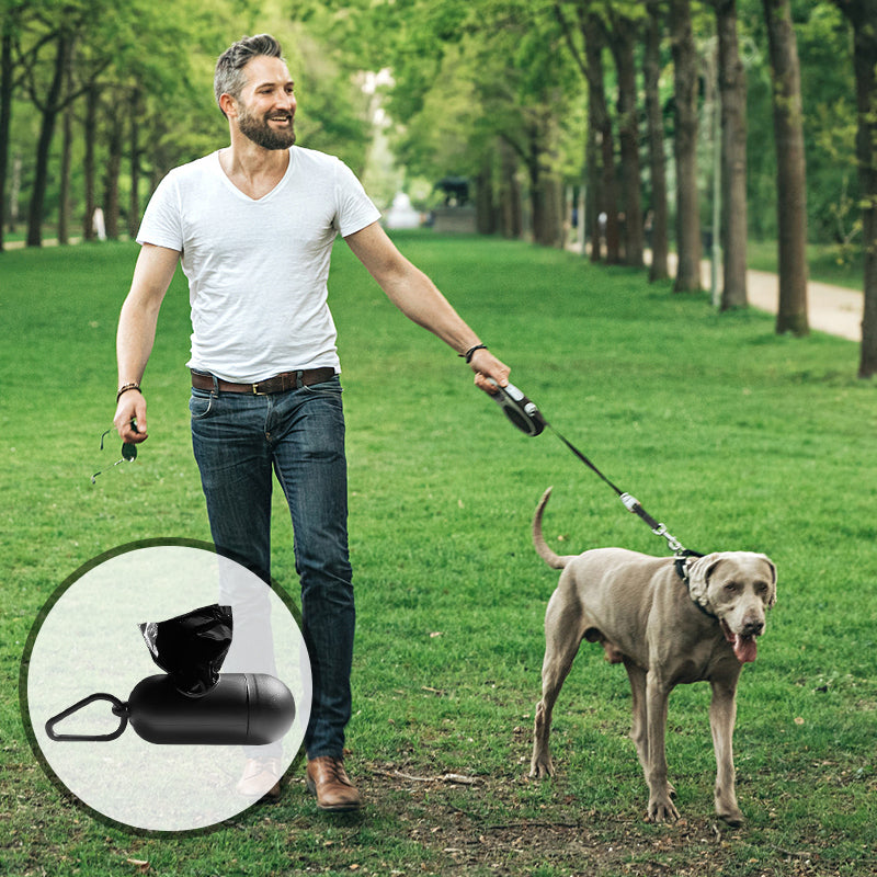 PETSWOL Leak-Proof Dog Poop Bags with Dispenser and Belt Clip - 20 Rolls