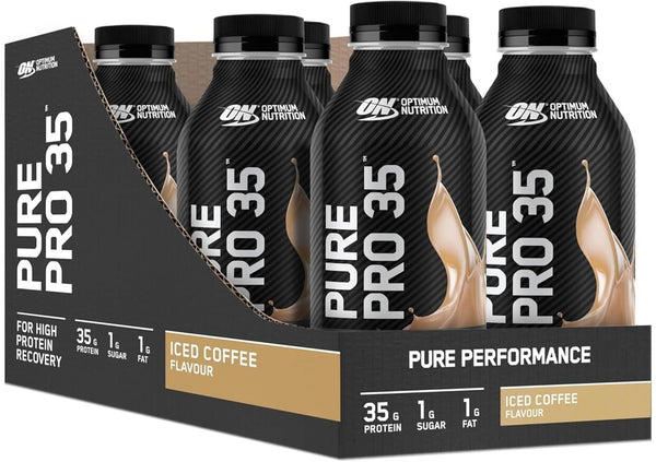 Optimum Nutrition Pure Pro Protein Ready to Drink - Iced Coffee (355ml) x 6