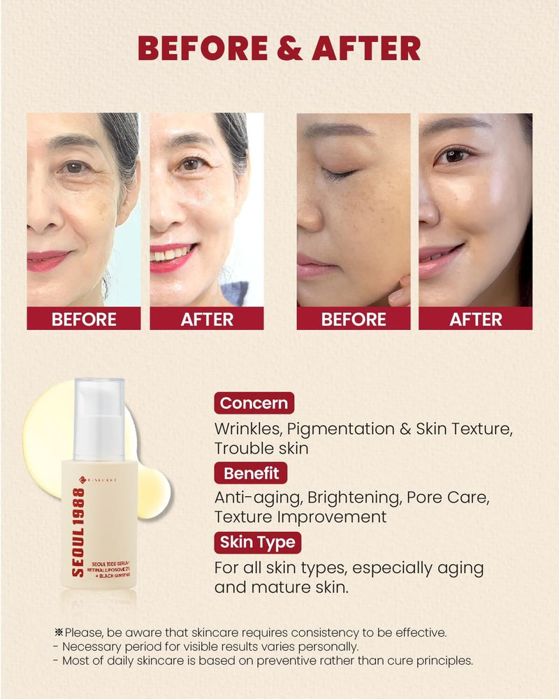 KSECRET: SEOUL 1988 Serum - Retinal Liposome 2% + Black Ginseng