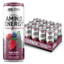 Optimum Nutrition Essential Amino Energy + Electrolytes Sparkling Ready to Drink Cans - Berry Burst (355ml) x 12