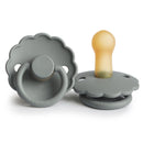 Frigg: Daisy Latex Pacifier 2 Pack - French Gray (0-6 months)