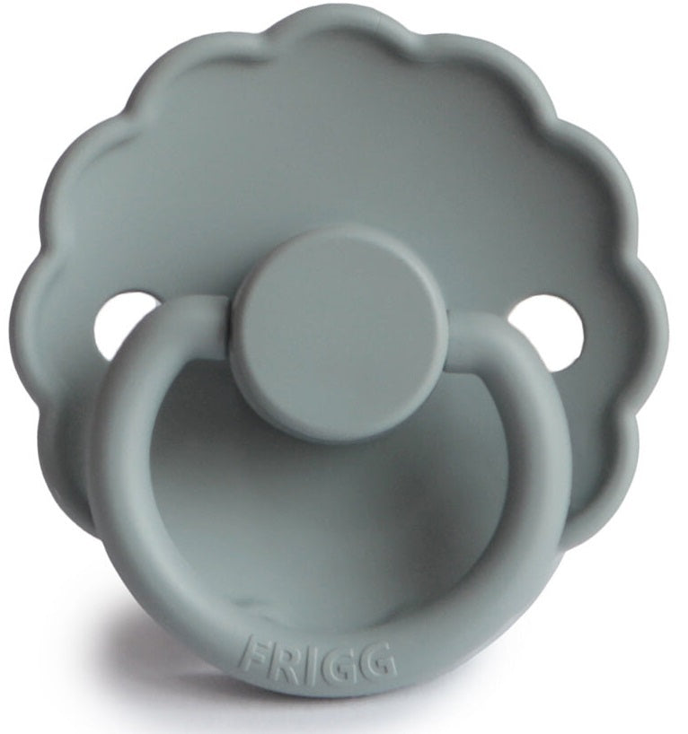 Frigg: Daisy Latex Pacifier 2 Pack - French Gray (0-6 months)