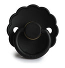 Frigg: Daisy Latex Pacifier 2 Pack - Jet Black (0-6 months)