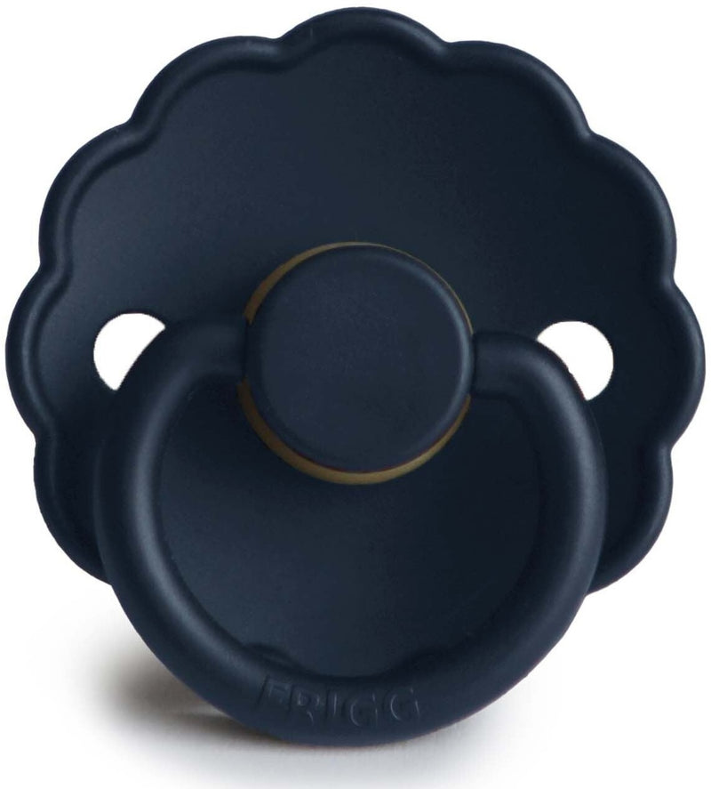 Frigg: Daisy Silicone Pacifier 2 Pack - Dark Navy (0-6 months)