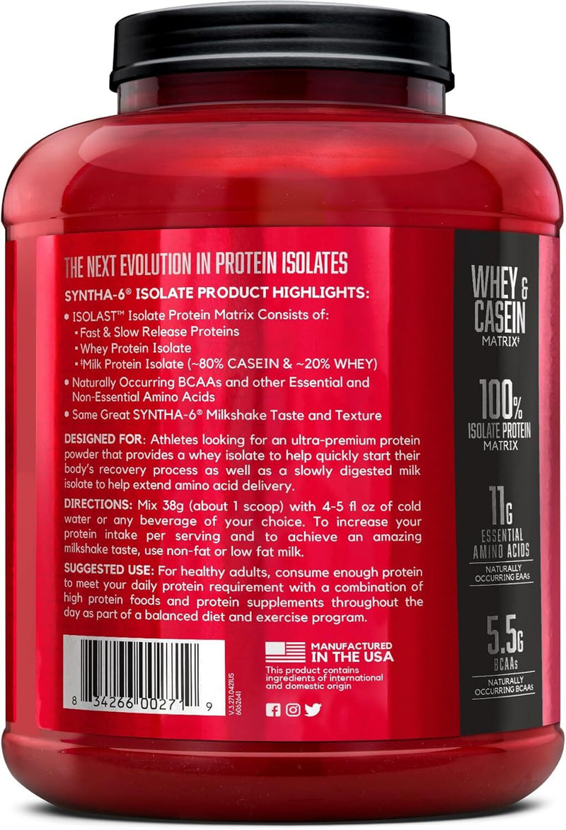 BSN Syntha 6 Isolate Protein Powder - Chocolate Peanut Butter - 1.8kg / 48 Servings