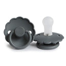 Frigg: Daisy Silicone Pacifier 2 Pack - Graphite (0-6 months)