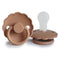 Frigg: Daisy Silicone Pacifier 2 Pack - Peach Bronze (0-6 months)