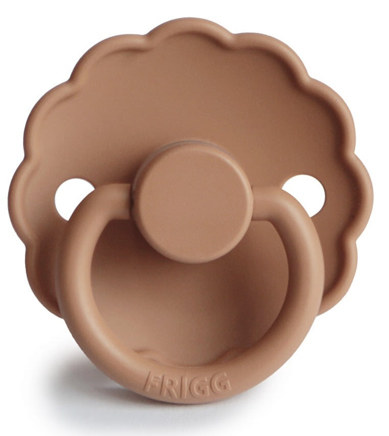 Frigg: Daisy Silicone Pacifier 2 Pack - Peach Bronze (0-6 months)