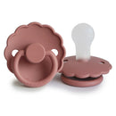 Frigg: Daisy Silicone Pacifier 2 Pack - Powder Blush (0-6 months)