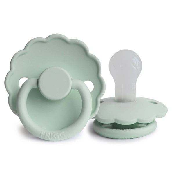 Frigg: Daisy Silicone Pacifier 2 Pack - Sea Foam (0-6 months)