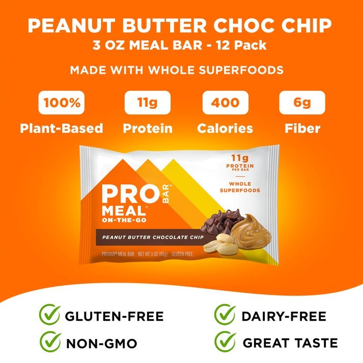 PROBAR Meal Bar - Peanut Butter Chocolate Chip (85g) x 12