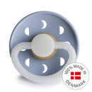 Frigg: Moon Phase Night Latex Pacifier 2 Pack - Powder Blue (0-6 months)